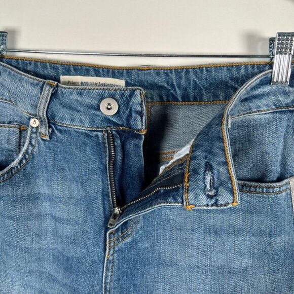 Anthropologie Pilcro and The Letterpress Tuxedo Stripe Raw Hem Jeans 27 - Picture 9 of 15